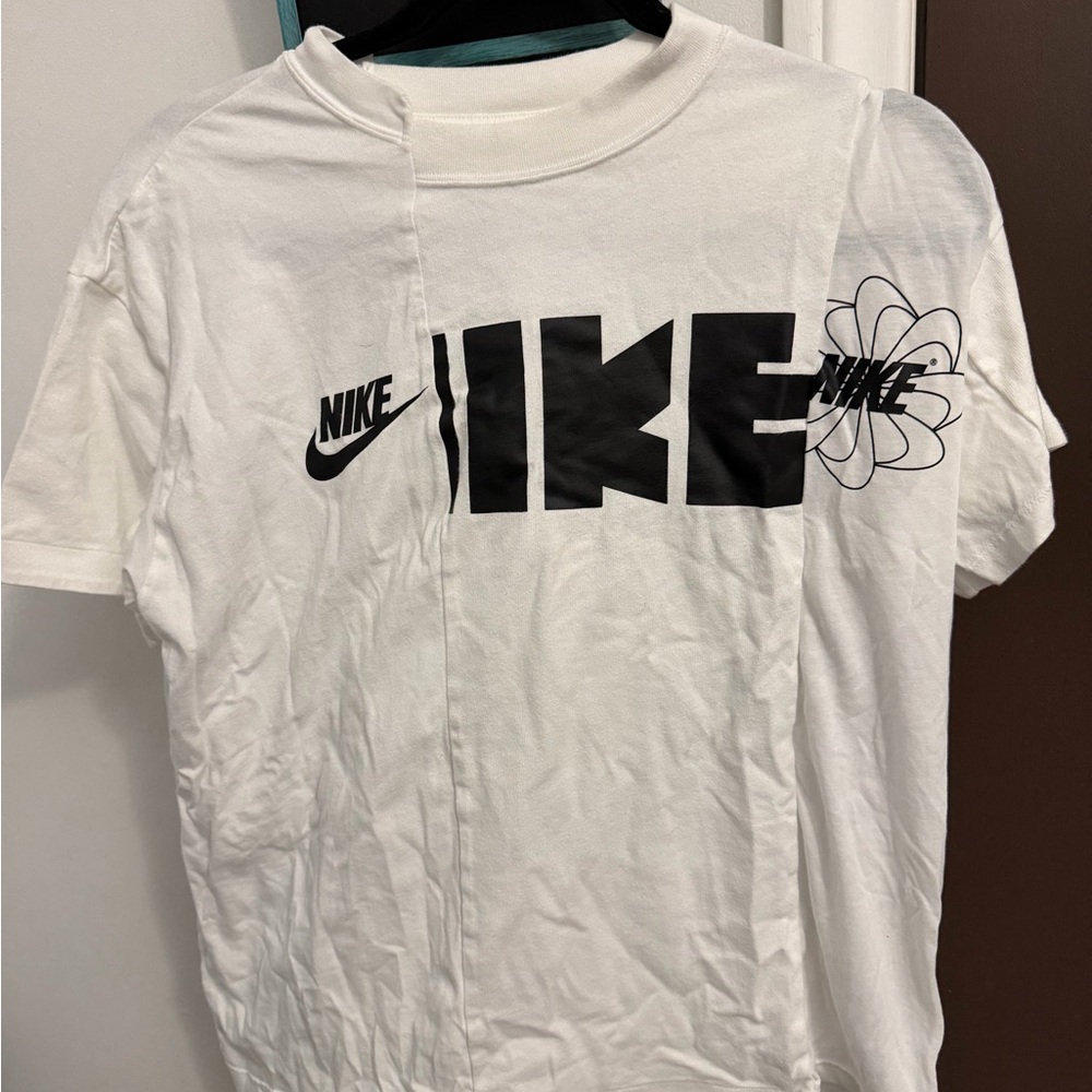 Nike White Tee with Black Logo